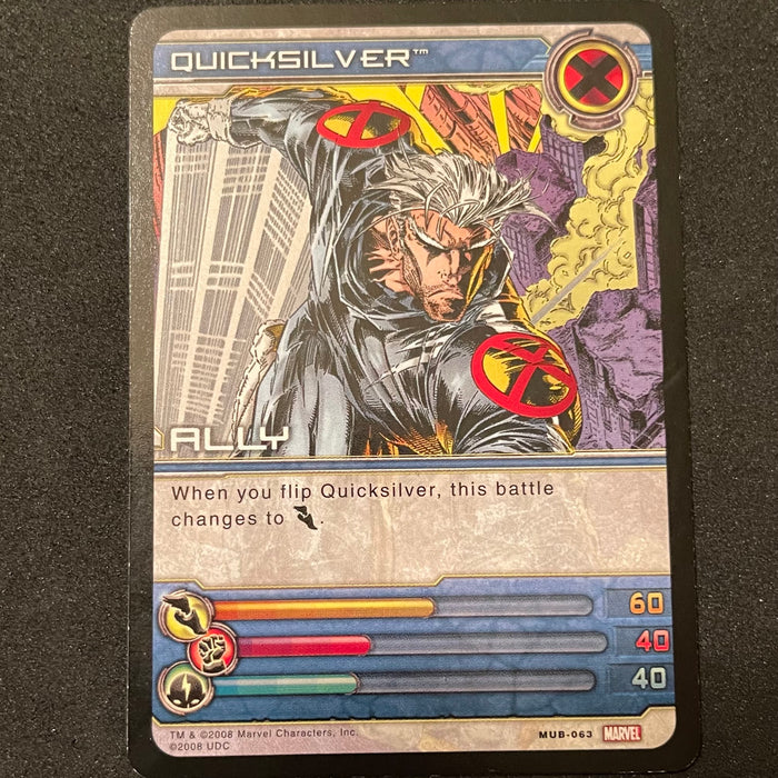 Marvel Ultimate Battles 2008 - MUB-063 - Quicksilver Vintage Trading Card Singles Upper Deck