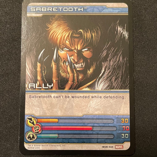 Marvel Ultimate Battles 2008 - MUB-069 - Sabretooth Vintage Trading Card Singles Upper Deck