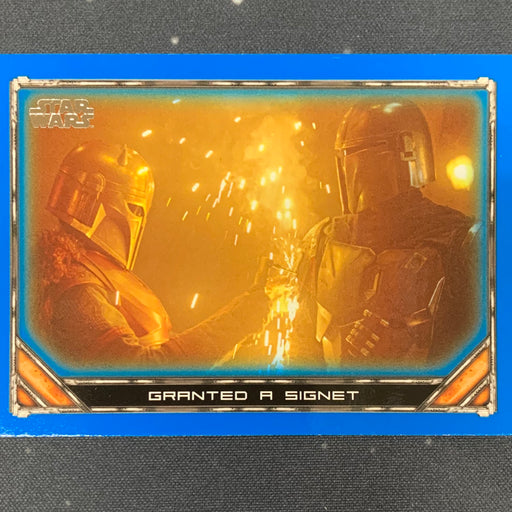 Star Wars - The Mandalorian 2020 -  097 - Granted a Signet - Blue Border Vintage Trading Card Singles Topps   