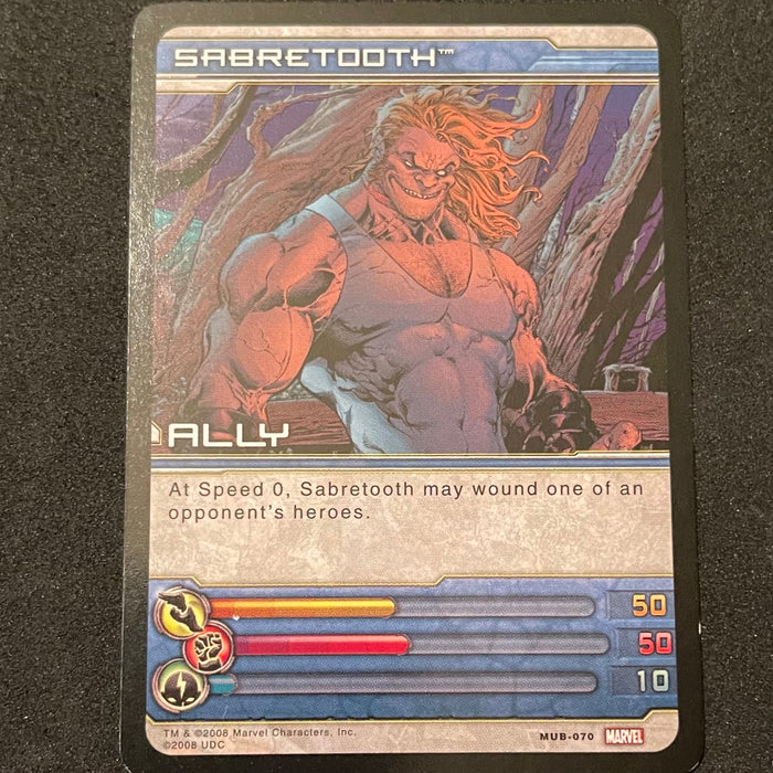Marvel Ultimate Battles 2008 - MUB-070 - Sabretooth Vintage Trading Card Singles Upper Deck