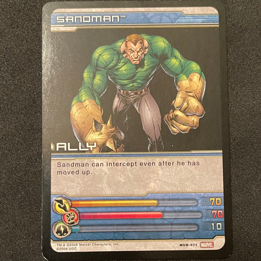 Marvel Ultimate Battles 2008 - MUB-071 - Sandman Vintage Trading Card Singles Upper Deck