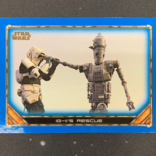 Star Wars - The Mandalorian 2020 -  091 - IG-11’s Rescue - Blue Border Vintage Trading Card Singles Topps   