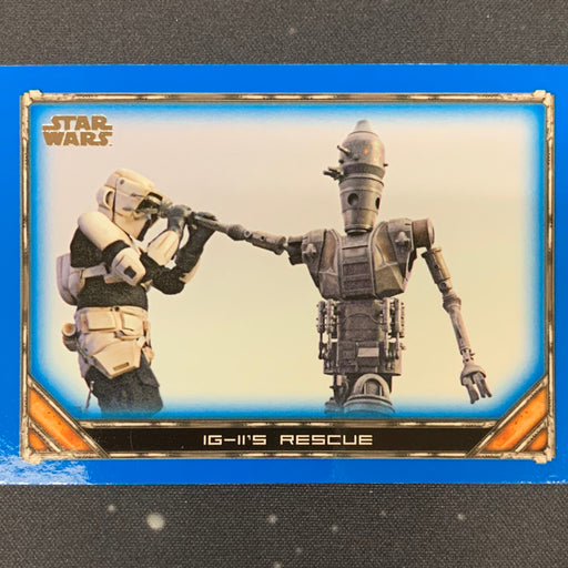Star Wars - The Mandalorian 2020 -  091 - IG-11’s Rescue - Blue Border Vintage Trading Card Singles Topps