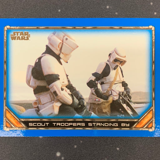 Star Wars - The Mandalorian 2020 -  090 - Scout Troopers Standing By - Blue Border Vintage Trading Card Singles Topps