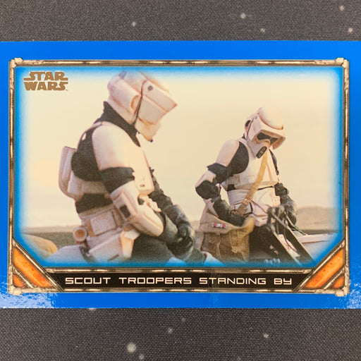 Star Wars - The Mandalorian 2020 -  090 - Scout Troopers Standing By - Blue Border Vintage Trading Card Singles Topps   