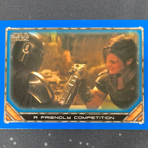 Star Wars - The Mandalorian 2020 -  082 - A Friendly Competition - Blue Border Vintage Trading Card Singles Topps   