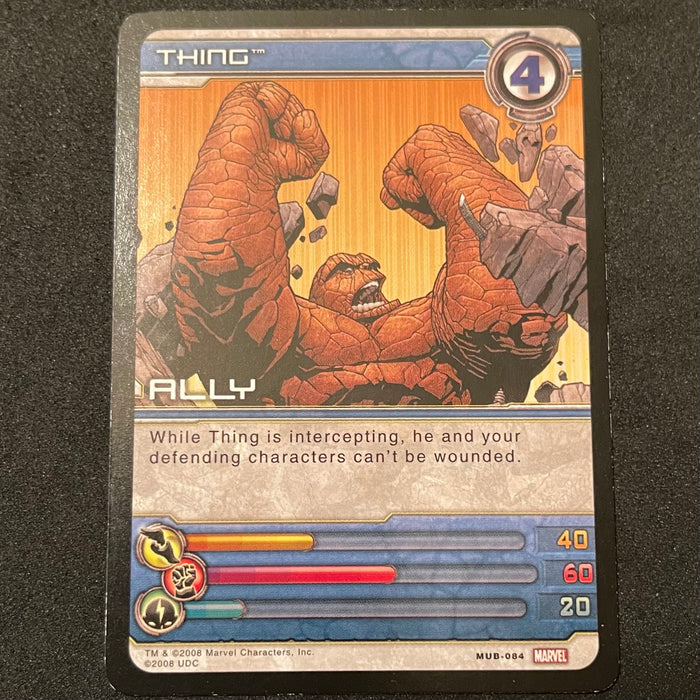 Marvel Ultimate Battles 2008 - MUB-084 - Thing Vintage Trading Card Singles Upper Deck