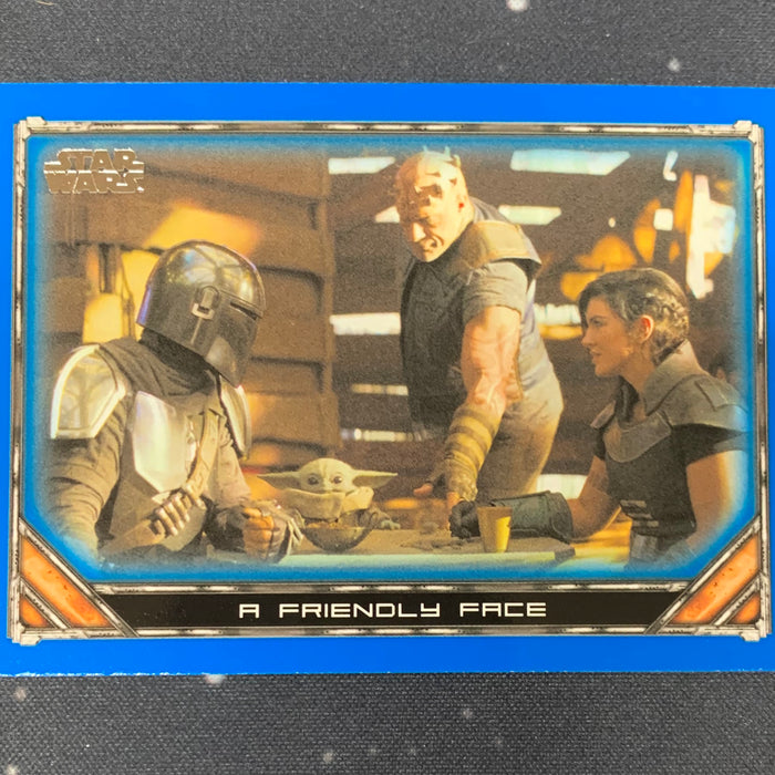Star Wars - The Mandalorian 2020 -  079 - A Friendly Face - Blue Border Vintage Trading Card Singles Topps   