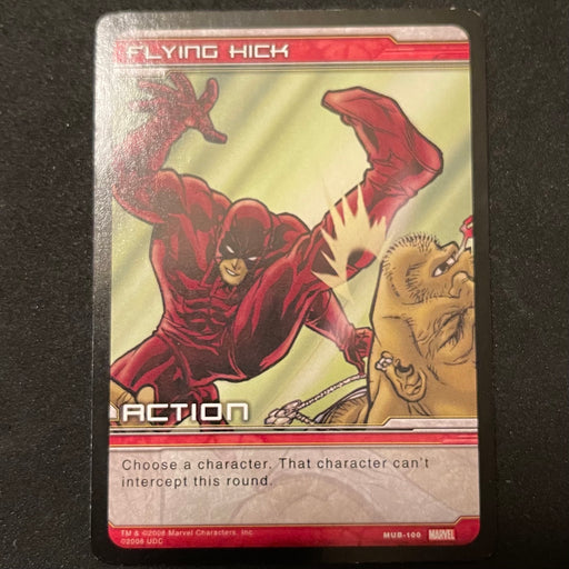 Marvel Ultimate Battles 2008 - MUB-100 - Flying Kick Vintage Trading Card Singles Upper Deck   