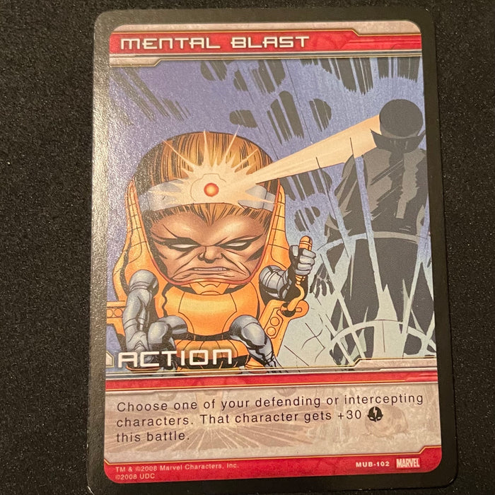 Marvel Ultimate Battles 2008 - MUB-102 - Mental Blast Vintage Trading Card Singles Upper Deck