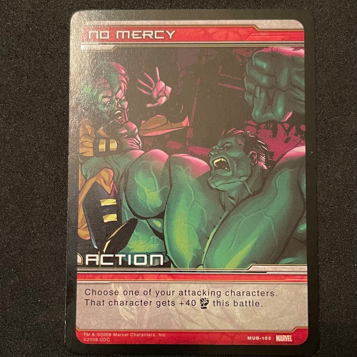 Marvel Ultimate Battles 2008 - MUB-103 - No Mercy Vintage Trading Card Singles Upper Deck