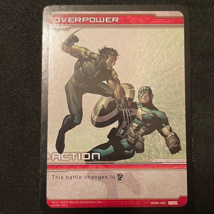 Marvel Ultimate Battles 2008 - MUB-106 - Overpower Vintage Trading Card Singles Upper Deck