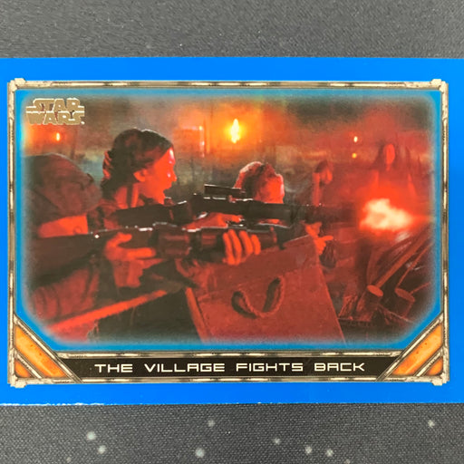 Star Wars - The Mandalorian 2020 -  049 - The Village Fights Back - Blue Border Vintage Trading Card Singles Topps