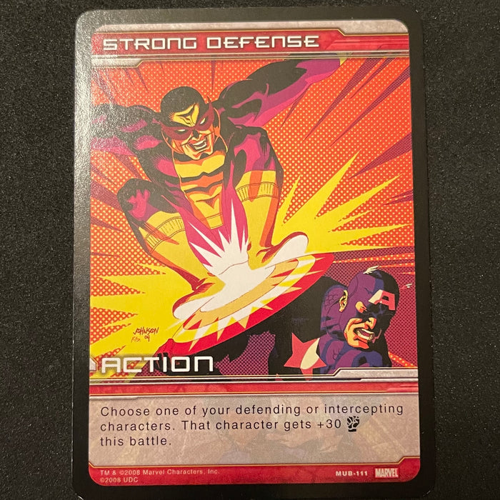 Marvel Ultimate Battles 2008 - MUB-111 - Strong Defense Vintage Trading Card Singles Upper Deck   