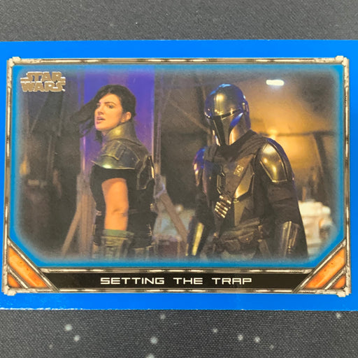 Star Wars - The Mandalorian 2020 -  046 - Setting the Trap - Blue Border Vintage Trading Card Singles Topps