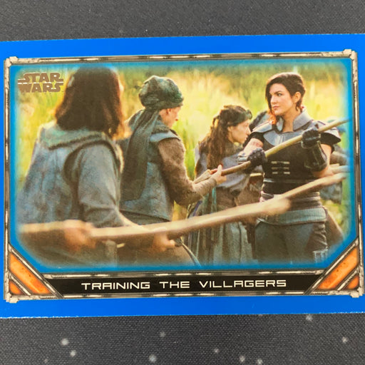 Star Wars - The Mandalorian 2020 -  045 - Training the Villagers - Blue Border Vintage Trading Card Singles Topps
