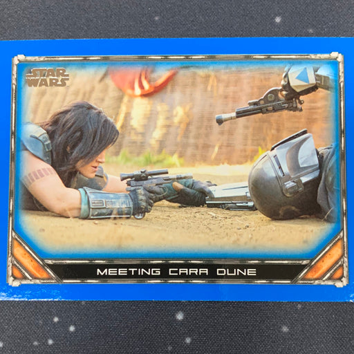 Star Wars - The Mandalorian 2020 -  041 - Meeting Cara Dune - Blue Border Vintage Trading Card Singles Topps