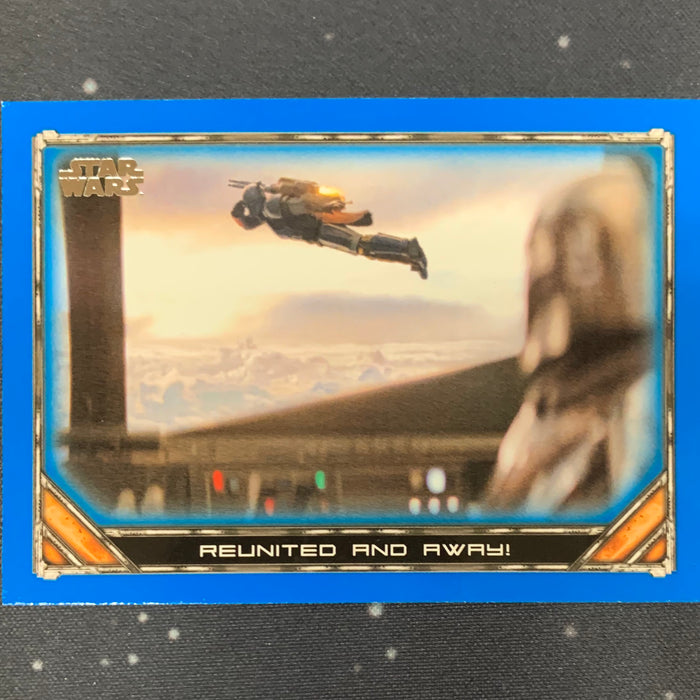 Star Wars - The Mandalorian 2020 -  037 - Reunited and Away! - Blue Border Vintage Trading Card Singles Topps   