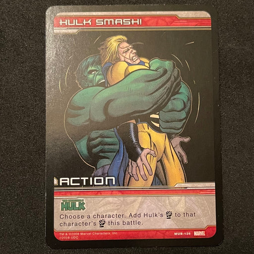 Marvel Ultimate Battles 2008 - MUB-126 - Hulk SMASH! Vintage Trading Card Singles Upper Deck   