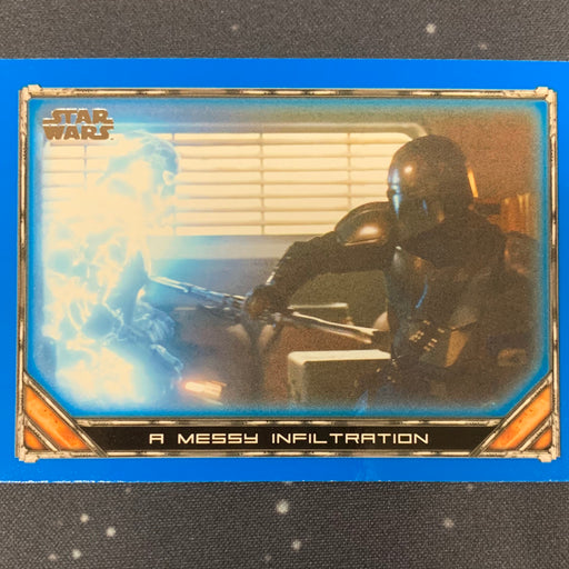 Star Wars - The Mandalorian 2020 -  033 - A Messy Infiltration - Blue Border Vintage Trading Card Singles Topps   
