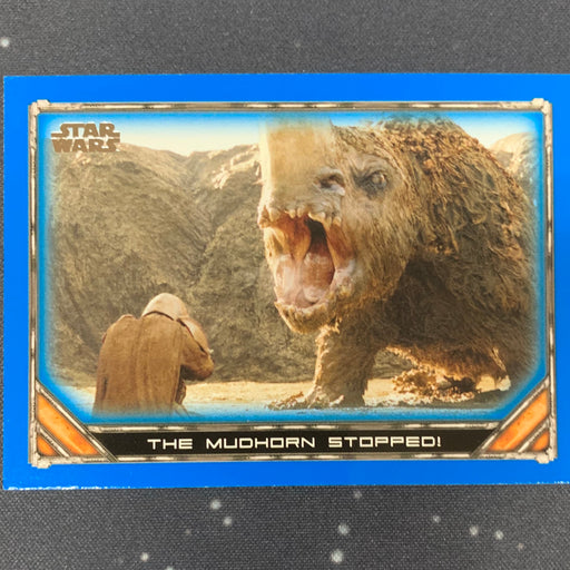 Star Wars - The Mandalorian 2020 -  023 - The Mudhorn Stopped! - Blue Border Vintage Trading Card Singles Topps   