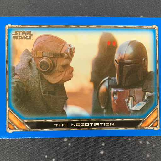 Star Wars - The Mandalorian 2020 -  019 - The Negotiation - Blue Border Vintage Trading Card Singles Topps   
