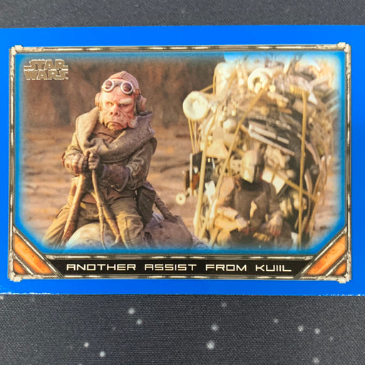 Star Wars - The Mandalorian 2020 -  018 - Another Assist from Kuiil - Blue Border Vintage Trading Card Singles Topps   