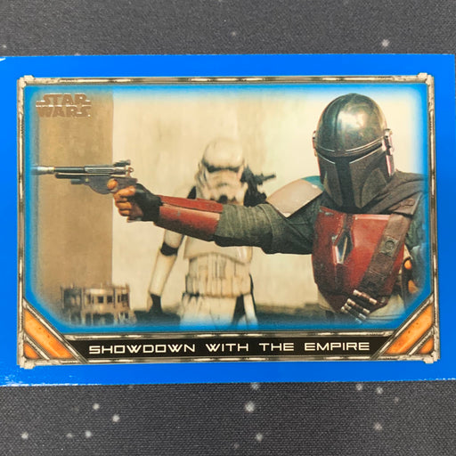 Star Wars - The Mandalorian 2020 -  004 - Showdown with the Empire - Blue Border Vintage Trading Card Singles Topps   