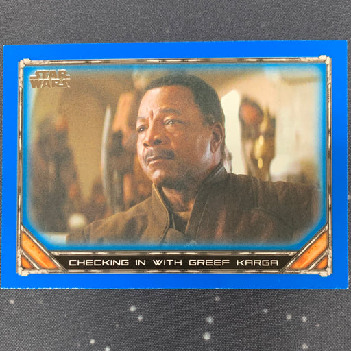Star Wars - The Mandalorian 2020 -  003 - Checking in with Greef Karga - Blue Border Vintage Trading Card Singles Topps   