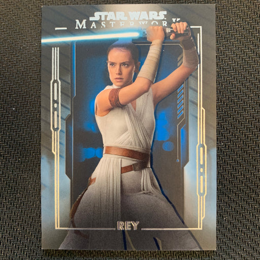 Star Wars Masterwork 2020 - 023 - Rey - Blue Parallel Vintage Trading Card Singles Topps