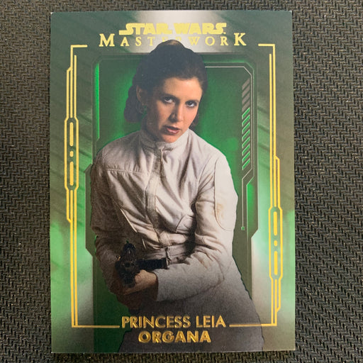 Star Wars Masterwork 2020 - 050 - Princess Leia Organa - Green Parallel - 14/99 Vintage Trading Card Singles Topps