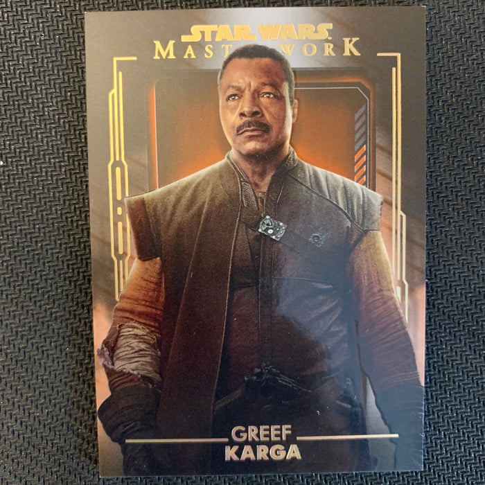 Star Wars Masterwork 2020 - 005 - Greef Karga - Orange Parallel - 07/10 Vintage Trading Card Singles Topps
