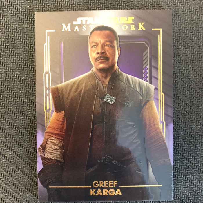Star Wars Masterwork 2020 - 005 - Greef Karga - Purple Parallel - 08/50 Vintage Trading Card Singles Topps
