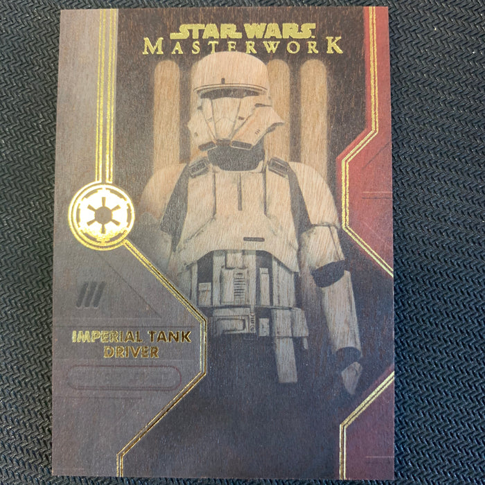Star Wars Masterwork 2020 - TE-12 - Imperial Tank Driver - Wood Parallel - 03/10 Vintage Trading Card Singles Topps