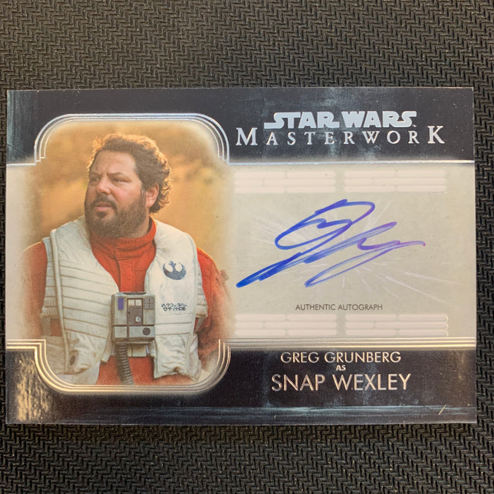 Star Wars Masterwork 2020 - A-GG - Autograph - Greg Grunberg as Snap Wexley Vintage Trading Card Singles Topps