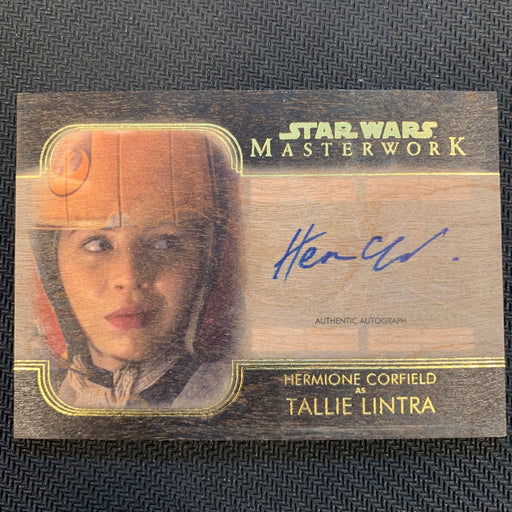 Star Wars Masterwork 2020 - A-HCT - Autograph - Hermione Corfield as Tallie Lintra - Wood 01/10 Vintage Trading Card Singles Topps   