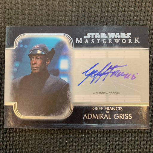 Star Wars Masterwork 2020 - A-GF - Autograph - Geff Francis as Admiral Griss Vintage Trading Card Singles Topps   