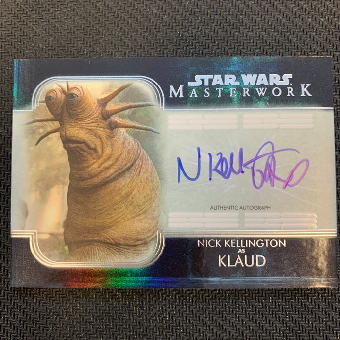Star Wars Masterwork 2020 - A-NK - Autograph - Nick Kellington as Klaud - Rainbow 08/50 Vintage Trading Card Singles Topps   