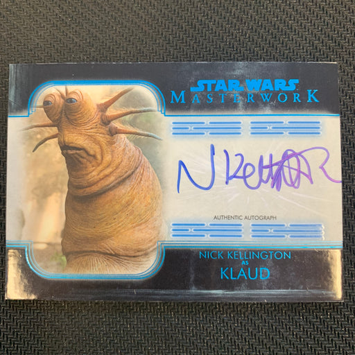 Star Wars Masterwork 2020 - A-NK - Autograph - Nick Kellington as Klaud - Blue 95/99 Vintage Trading Card Singles Topps   