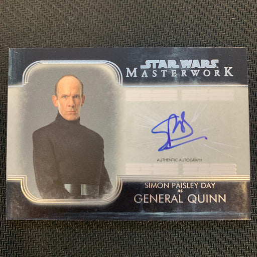 Star Wars Masterwork 2020 - A-SPD - Autograph - Simon Paisley Day as General Quinn Vintage Trading Card Singles Topps   