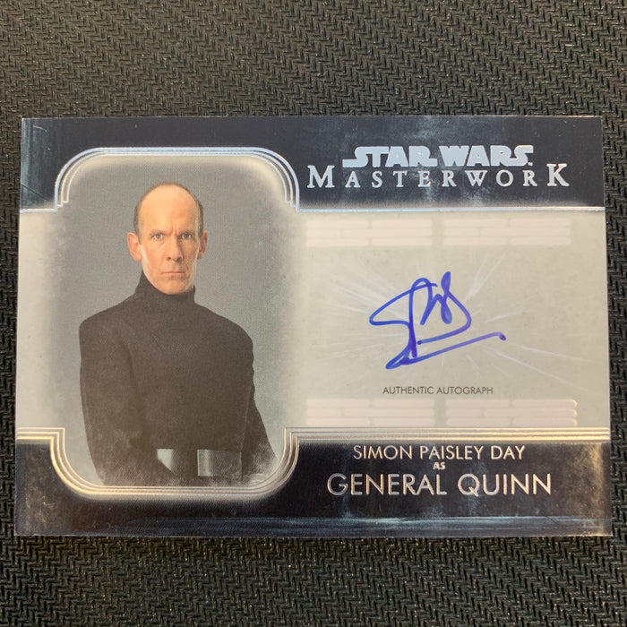 Star Wars Masterwork 2020 - A-SPD - Autograph - Simon Paisley Day as General Quinn Vintage Trading Card Singles Topps