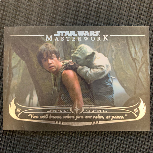 Star Wars Masterwork 2020 - WY-07 - "You will know…” Vintage Trading Card Singles Topps   
