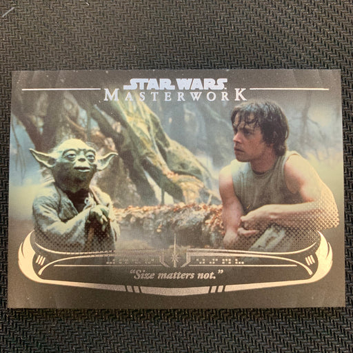 Star Wars Masterwork 2020 - WY-06 - "Size matters not." Vintage Trading Card Singles Topps