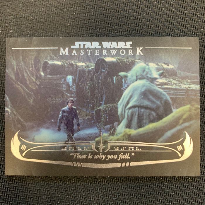Star Wars Masterwork 2020 - WY-02 - "That is why you fail." Vintage Trading Card Singles Topps