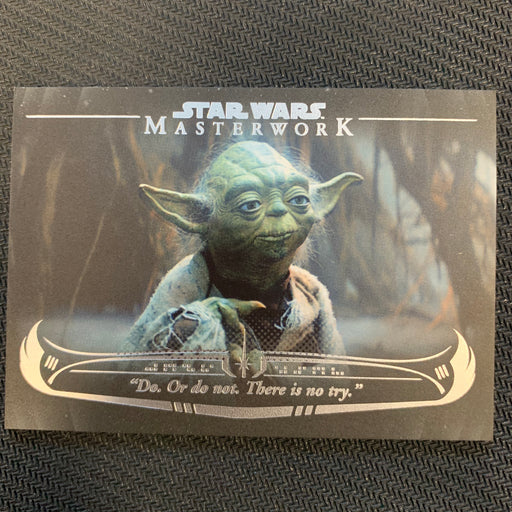 Star Wars Masterwork 2020 - WY-01 - "Do. Or do not. There is no try." Vintage Trading Card Singles Topps   