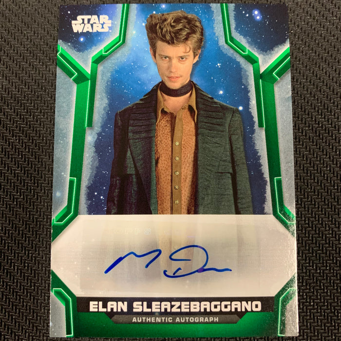 Star Wars Holocron 2020 - A-MD Autograph - Matt Doran as Elan Sleazebaggano Green 54/99 Vintage Trading Card Singles Topps