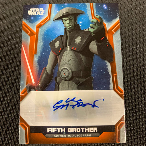Star Wars Holocron 2020 - A-PAR Autograph - Phil Anthony-Rodriguez as Fifth Brother Orange 19/25 Vintage Trading Card Singles Topps   