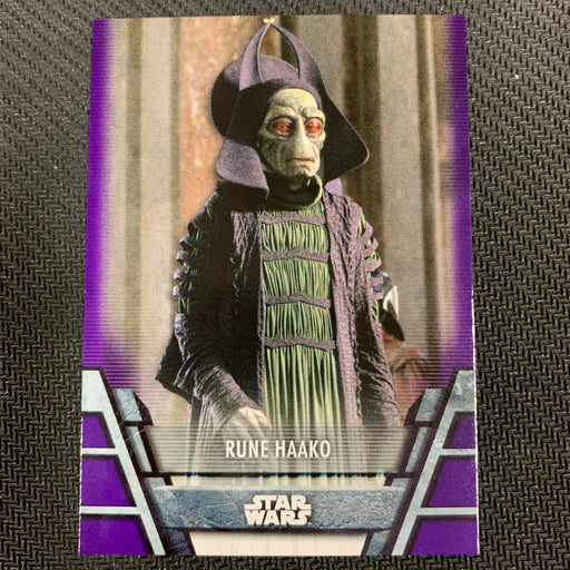 Star Wars Holocron 2020 - Sep-02 Rune Haako Purple X/10 Vintage Trading Card Singles Topps