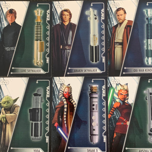 Star Wars Holocron 2020 - LJ-01 LJ-10 Lightsabers of the Jedi Insert Set Vintage Trading Card Singles Topps   