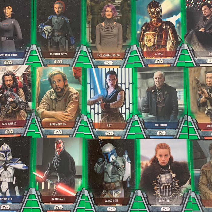 Star Wars Holocron 2020 - Base Set Green Parallel Vintage Trading Card Singles Topps   